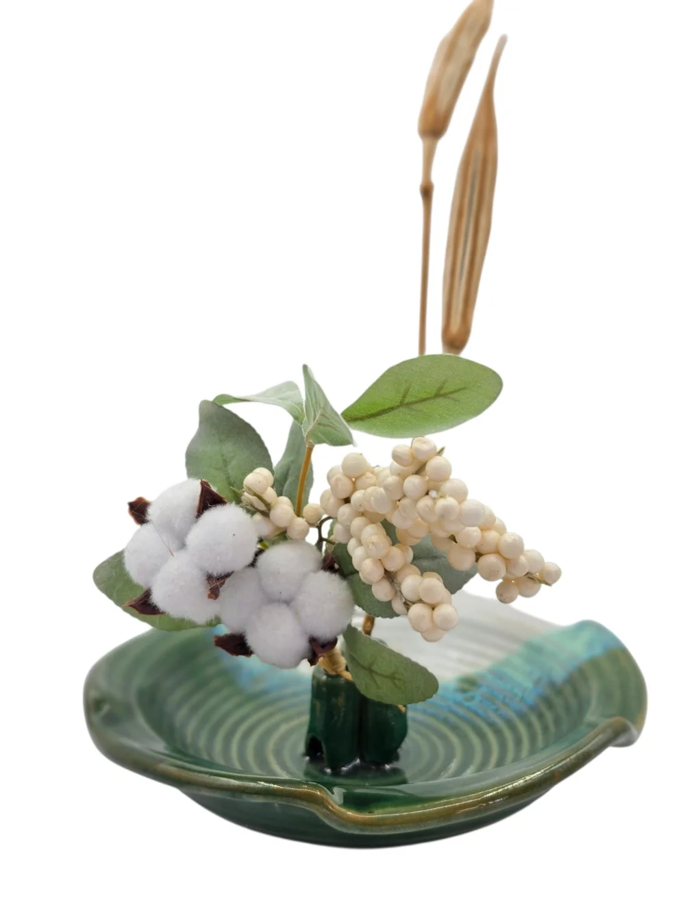 IKEBANA VASE Ceramic 3 Stem Flower Vase 9.5